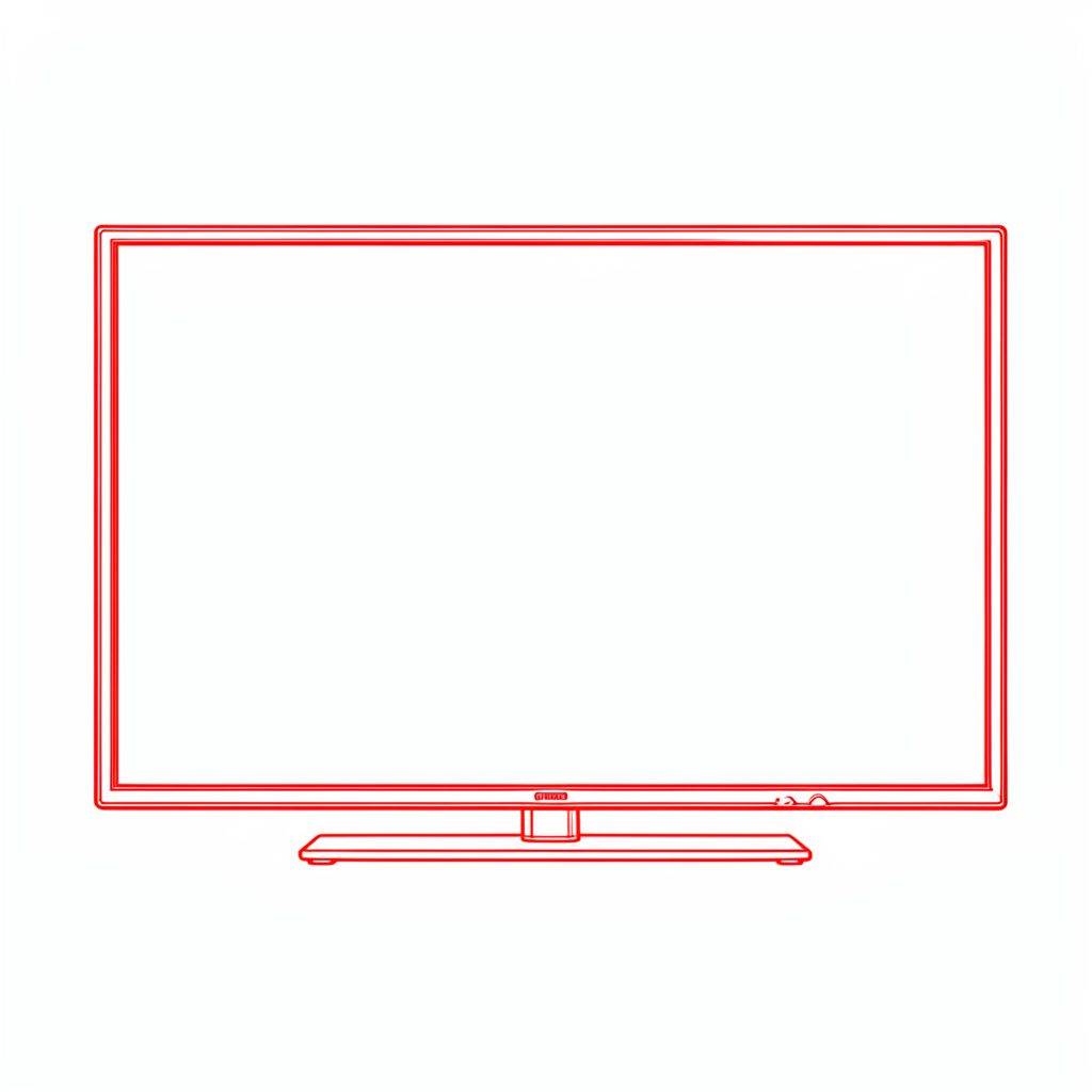 Minimal line drawing of a slim portable music player with a small screen and round control wheel, in soft blue and white tones with a calm, modern mood.